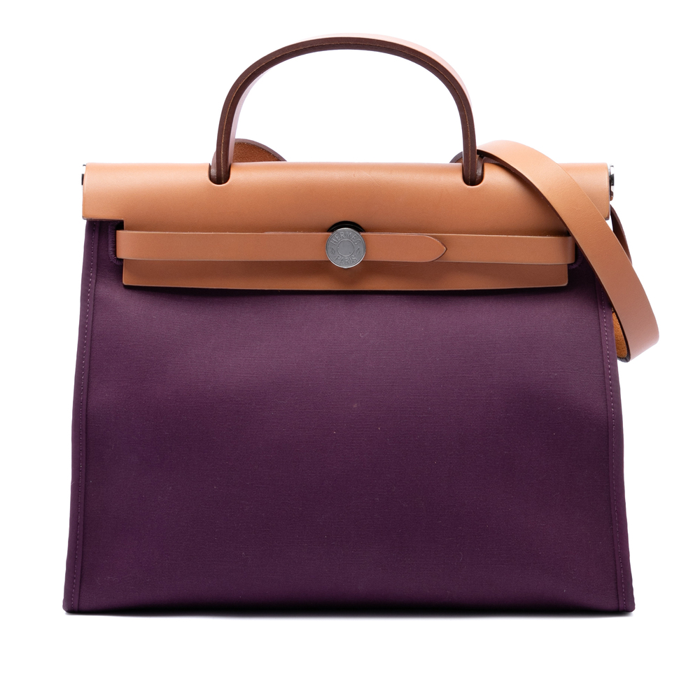 Pre-Loved Hermes Toile Verso Herbag Zip 31